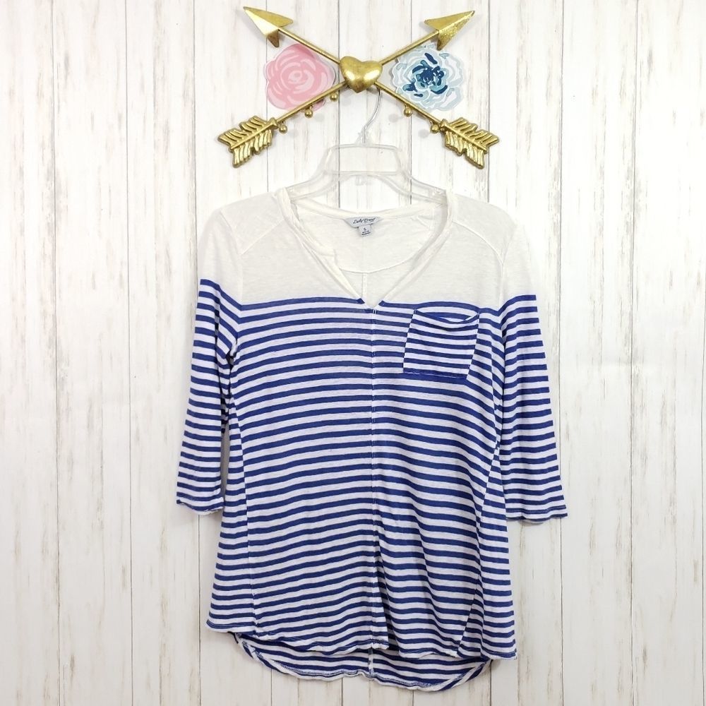 Lucky Brand Stripe Pocket Tunic Size Small
